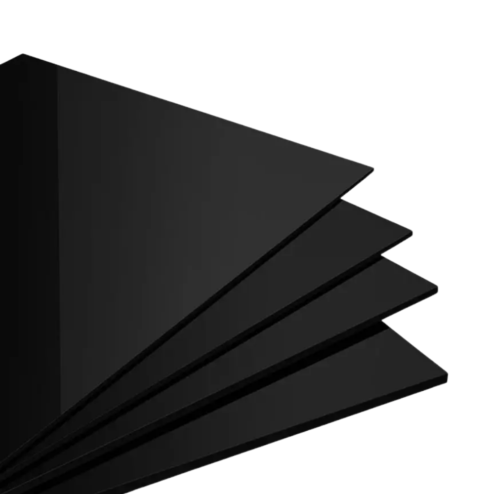 [Extrusion] Black Acrylic Sheet A4/A3 Size -Normal Cut