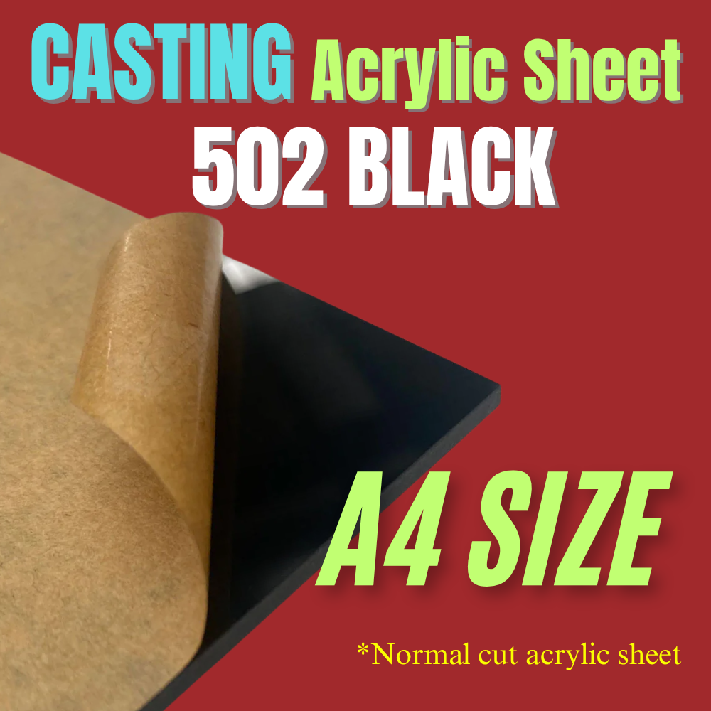 [Casting] Black Acrylic Sheet A4 Size -Normal Cut