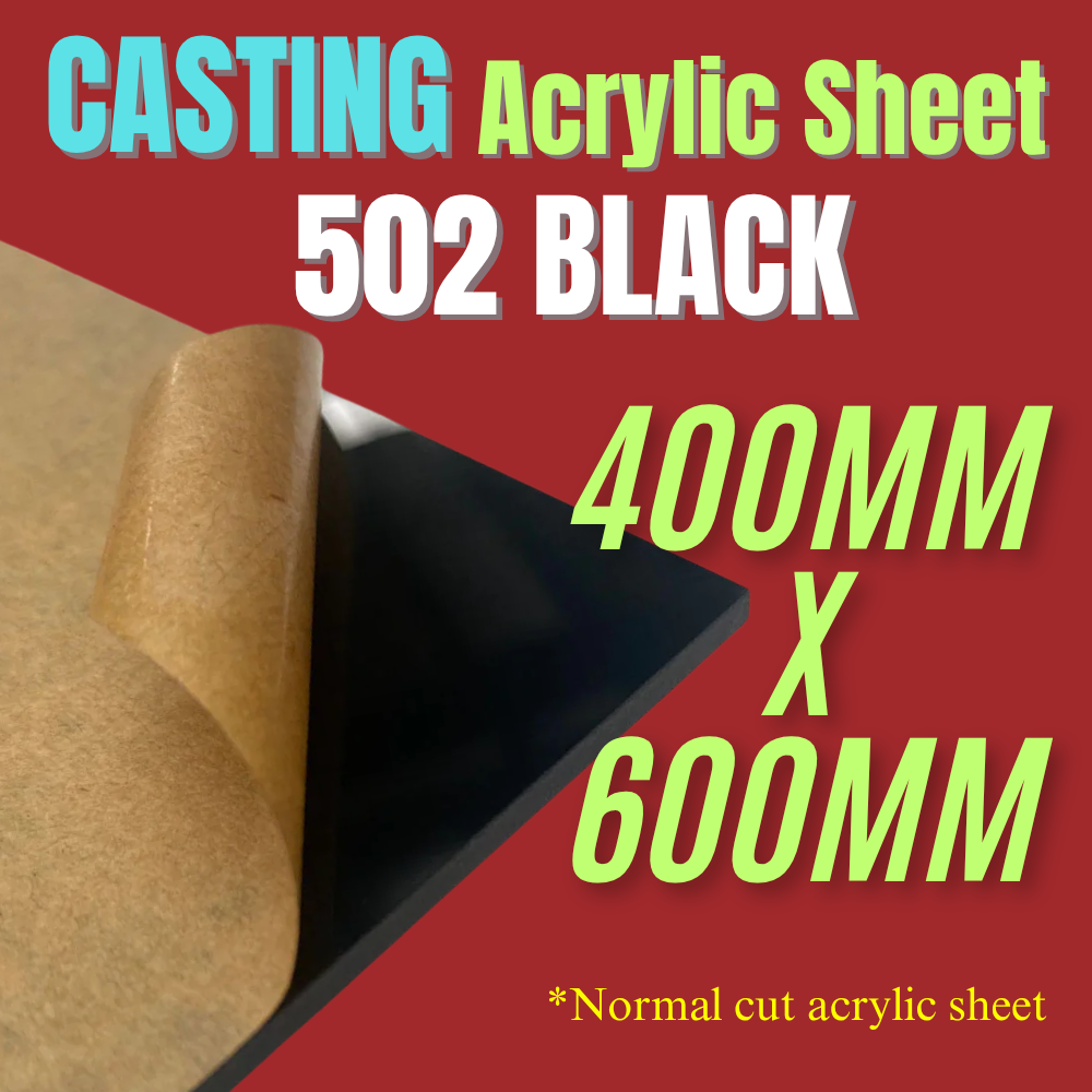 [Casting] Black Acrylic Sheet 400mm x 600mm -Normal Cut