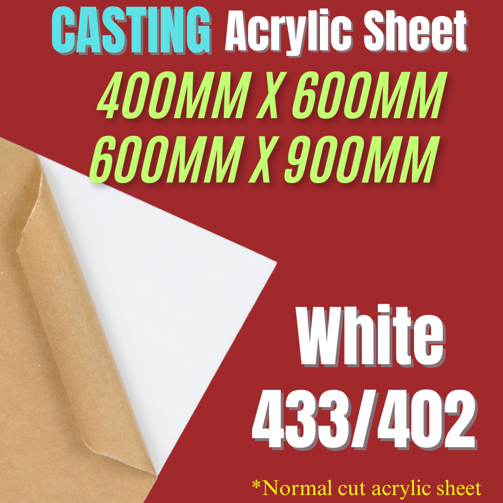 [Casting] White Acrylic Sheet 400x600mm/600x900mm -Normal Cut