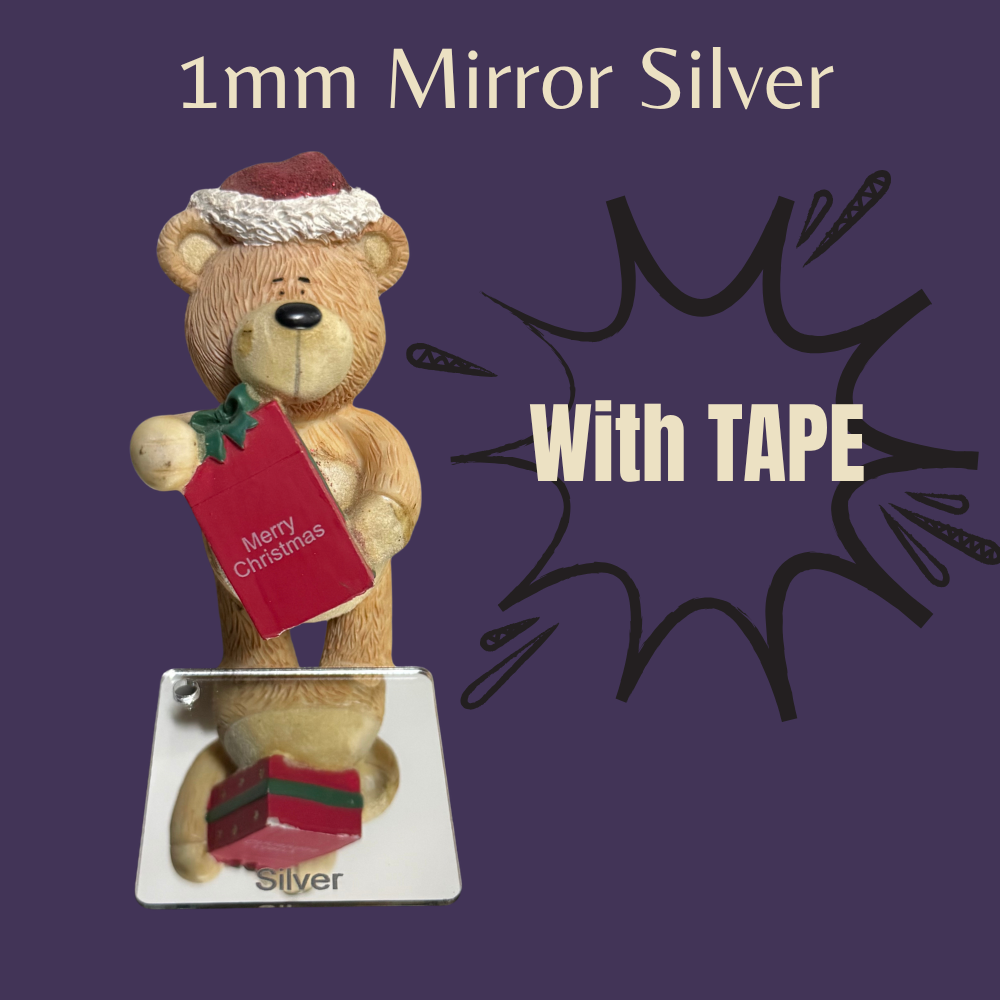Mirror Acrylic Sheet Normal Cut to Size Set A4/A3/400x600mm/600x900mm