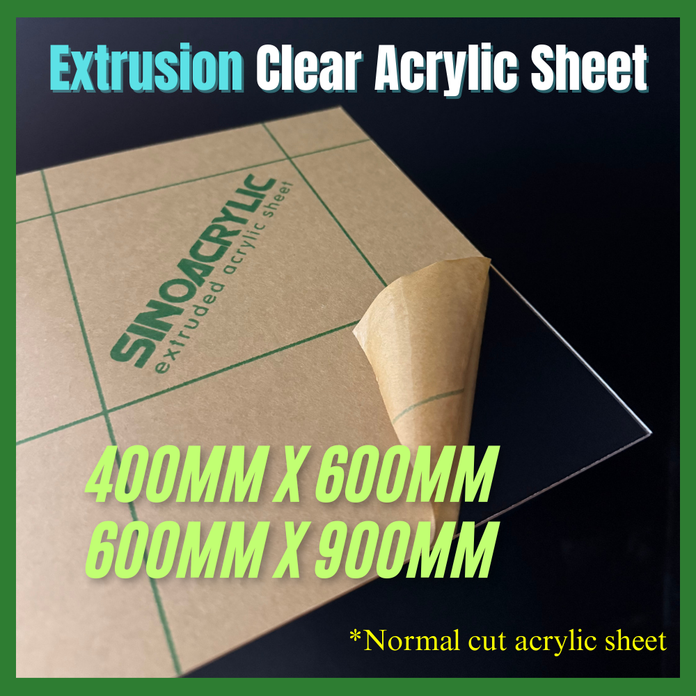 [Extrusion] Clear Acrylic Sheet 400x600mm/600x900mm -Normal Cut