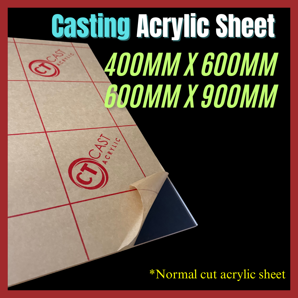 [Casting] Clear Acrylic Sheet 400x600mm/600x900mm -Normal Cut
