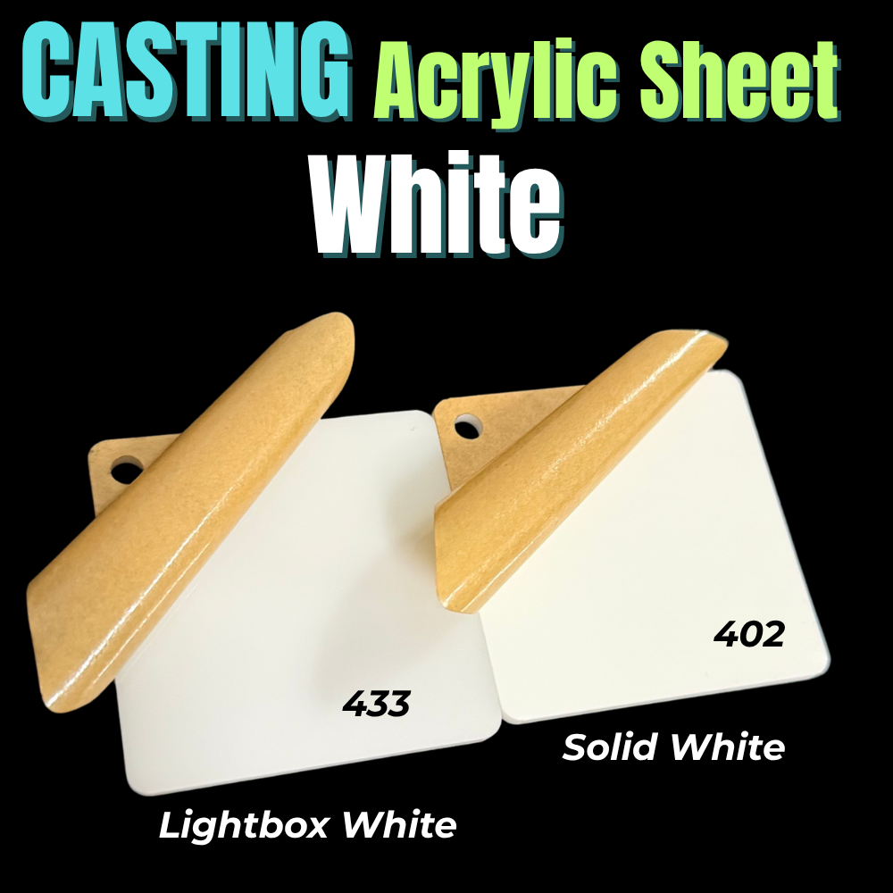 [Casting] White Acrylic Sheet 400x600mm/600x900mm -Normal Cut