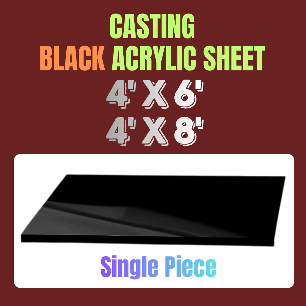 [Casting] Black Acrylic Sheet  4'x6'/4'x8' Perspex (Single Piece Price)